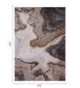 Cream Brown Abstract Polypropylene 6 ft x 4 ft Machine Made Carpet
