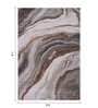 Cream Brown Abstract Polypropylene 7 ft x 5 ft Machine Made Carpet