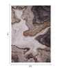 Cream Brown Abstract Polypropylene 7 ft x 5 ft Machine Made Carpet