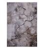 Cream Brown Abstract Polypropylene 9 ft x 6 ft Machine Made Carpet