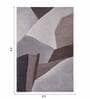 Cream Brown Abstract Polypropylene 9 ft x 6 ft Machine Made Carpet