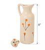 Cream Ceramic Flower Designed Decanter