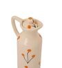 Cream Ceramic Flower Designed Decanter