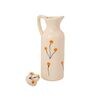 Cream Ceramic Flower Designed Decanter