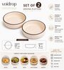 Cream Ceramic Serving Bowl Set of 2 (600 ML)