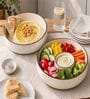 Cream Ceramic Serving Bowl Set of 2 (600 ML)