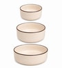 Cream Ceramic Serving Bowl Set of 3 (500 ML, 600 ML & 800 ML)