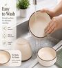Cream Ceramic Serving Bowl Set of 3 (500 ML, 600 ML & 800 ML)