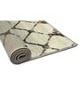 Cream Chevron Polypropylene 5 ft X 7 ft Machine Made Carpet