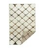 Cream Chevron Polypropylene 5 ft X 7 ft Machine Made Carpet