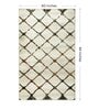 Cream Chevron Polypropylene 5 ft X 7 ft Machine Made Carpet