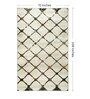 Cream Chevron Polypropylene 6 ft x 9 ft Machine Made Carpet
