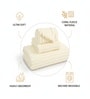 Cream Coral Fleece  Solid 450 Gsm Bath Towel Set Of 3