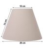 Plain 20cm Empire Cotton  Lampshade (Cream)