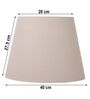 Plain 40cm Straight Empire Cotton  Lampshade (Cream)
