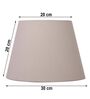 Plain 30cm Straight Empire Cotton  Lampshade (Cream)