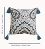 Cream Cotton Abstract 18x18 inches Cushion Covers (Set of 2)