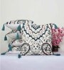 Cream Cotton Abstract 18x18 inches Cushion Covers (Set of 2)