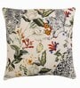 Cream Cotton Floral 18x18 inches Cushion Covers (Set of 2)