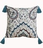 Cream Cotton Abstract 18x18 inches Cushion Covers (Set of 2)