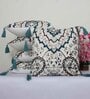 Cream Cotton Abstract 18x18 inches Cushion Covers (Set of 5)