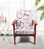 Cream Cotton Abstract 20x20 Inches 1 Seater Sofa Chair Covers (Pack of 10)