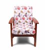 Cream Cotton Floral 20x20 Inches 1 Seater Sofa Chair Covers (Pack of 10)