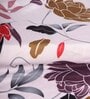 Cream Cotton Floral 20x20 Inches 1 Seater Sofa Chair Covers (Pack of 4)