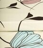 Cream Cotton Floral 20x20 Inches 1 Seater Sofa Chair Covers (Pack of 4)