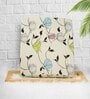 Cream Cotton Floral 20x20 Inches 1 Seater Sofa Chair Covers (Pack of 6)