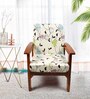 Cream Cotton Floral 20x20 Inches 1 Seater Sofa Chair Covers (Pack of 6)