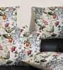 Cream Floral Cotton 18 x 18 Inches Cushion Covers (Set of 5)
