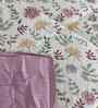 Cream Cotton Floral 350 Gsm Soft Quilted Double Bed Reversible Comforter