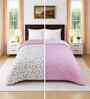 Cream Cotton Floral 350 Gsm Soft Quilted Double Bed Reversible Comforter