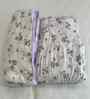 Cream Cotton Floral 350 Gsm Soft Quilted Double Bed Reversible Comforter