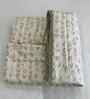 Cream Cotton Floral 350 Gsm Soft Quilted Double Bed Reversible Comforter