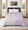 Cream Cotton Floral 350 Gsm Soft Quilted Double Bed Reversible Comforter