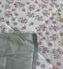 Cream Cotton Floral 350 Gsm Soft Quilted Double Bed Reversible Comforter