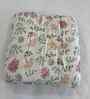 Cream Cotton Floral 350 Gsm Soft Quilted Double Bed Reversible Comforter