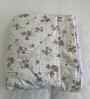 Cream Cotton Floral 350 Gsm Soft Quilted Double Bed Reversible Comforter