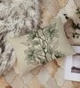 Cream Cotton Florals 18x12 inches Cushion Covers (Pack of 2)