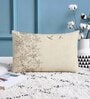 Cream Cotton Florals 18x12 inches Cushion Covers (Pack of 2)