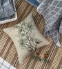 Cream Cotton Florals 24x24 inches Cushion Covers (Pack of 2)