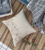 Cream Cotton Florals 24x24 inches Cushion Covers (Pack of 2)