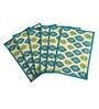 Ethnic Green Cotton 17 X 11 Inches Placemats (Set of 6)