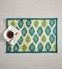 Ethnic Green Cotton 17 X 11 Inches Placemats (Set of 6)