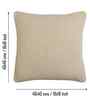 Cream Cotton Solid 16x16 inches Cushion Cover