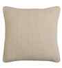 Cream Cotton Solid 16x16 inches Cushion Cover
