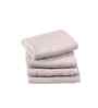 Cream Cotton Solid 550 GSM Face Towel Set (4Pc)