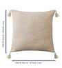 Cream Cotton Textured 18x18 inches (Set of 2) Cushion Covers